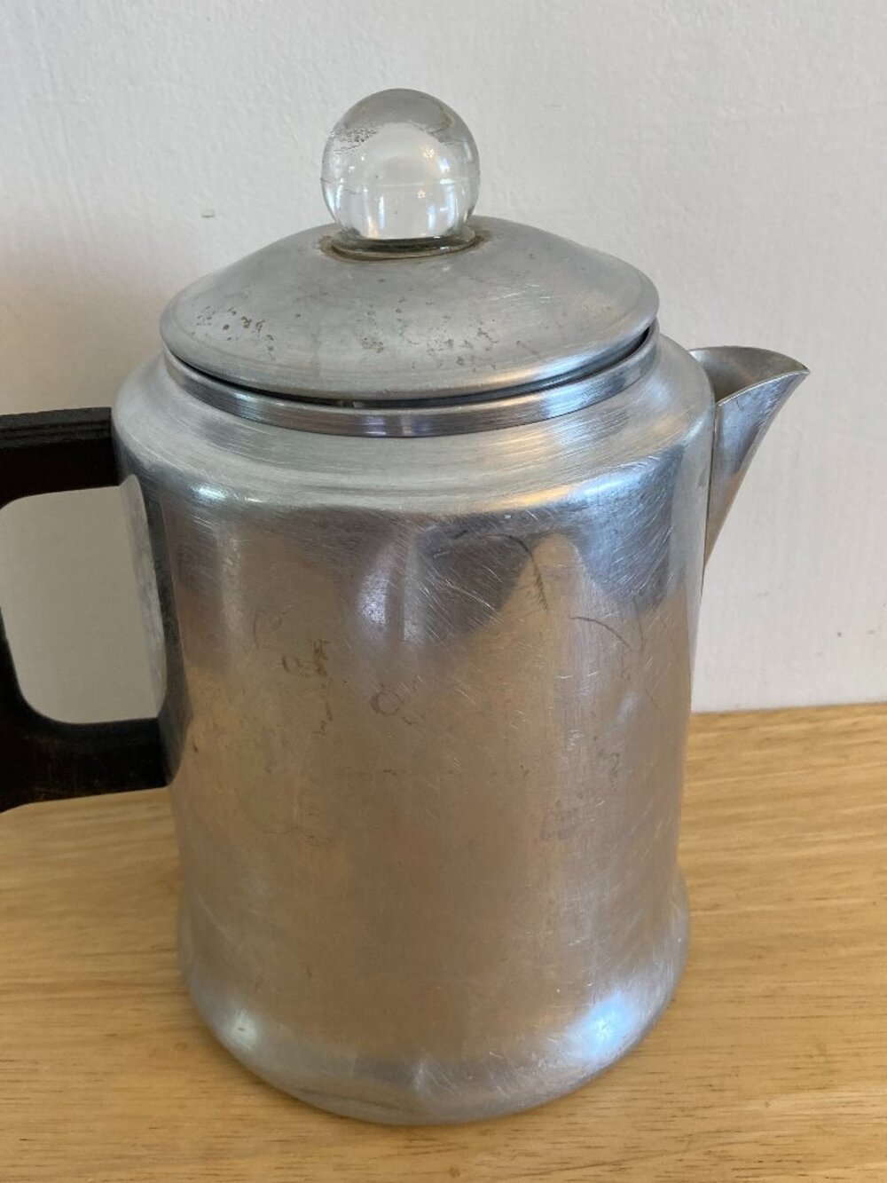 Vintage Aluminum Cup Coffee Pot Percolator for Camping or Stove Top Comet Retro